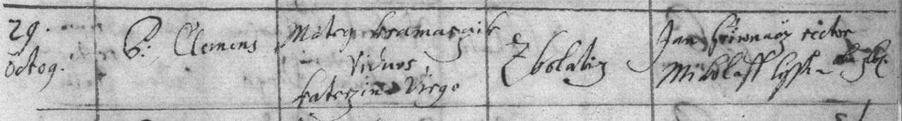 Auszug aus historischem Kirchenbuch-Eintrag